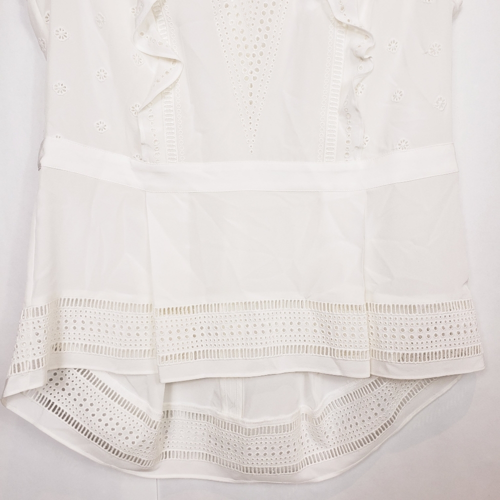 🆕️ Veronica Beard Brooke V-neck silk top - Picture 5 of 9